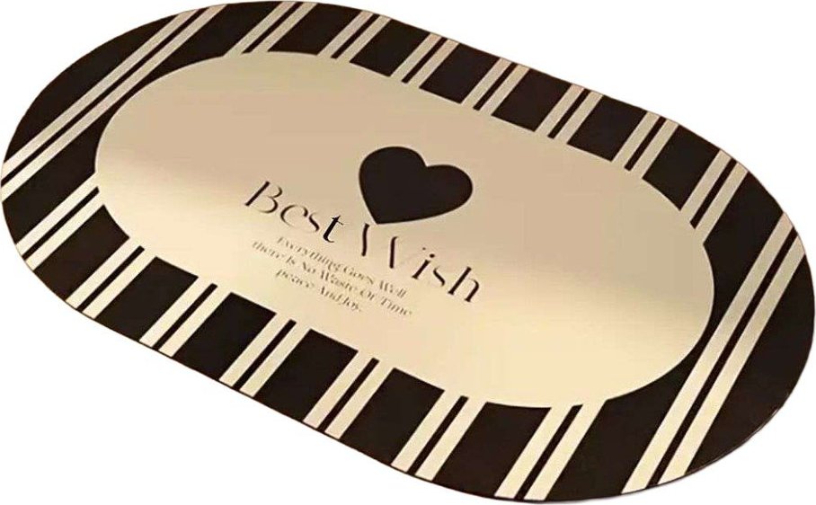 Černá/krémová koupelnová předložka 60x100 cm Best Wish – Foutastic Foutastic