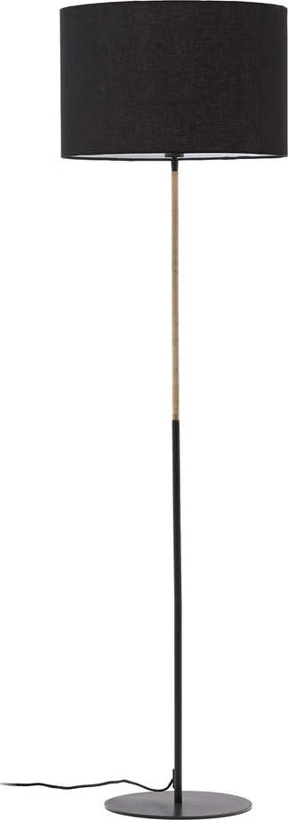 Černá stojací lampa s textilním stínidlem (výška 160 cm) Canar – Kave Home Kave Home