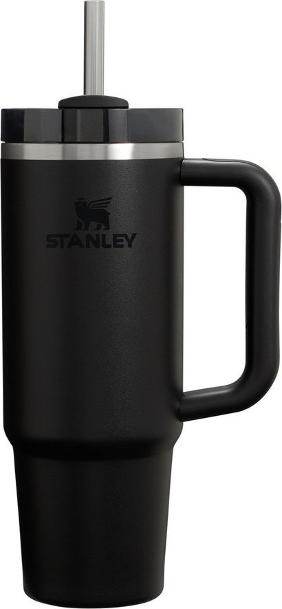 Černá termoska s brčkem z nerezové oceli 890 ml Quencher H2.O FlowState™ Tumbler Black 2.0 – Stanley Stanley