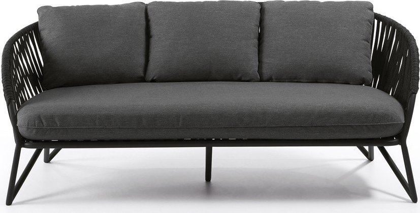 Černá zahradní pohovka Kave Home Branzie Kave Home