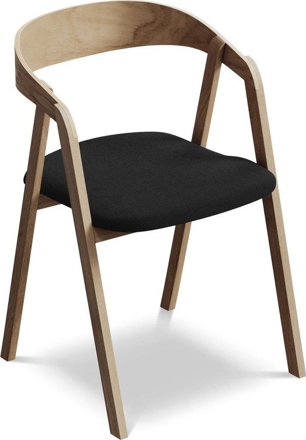 Černé jídelní křeslo z masivního dřeva Erika – Makamii Makamii
