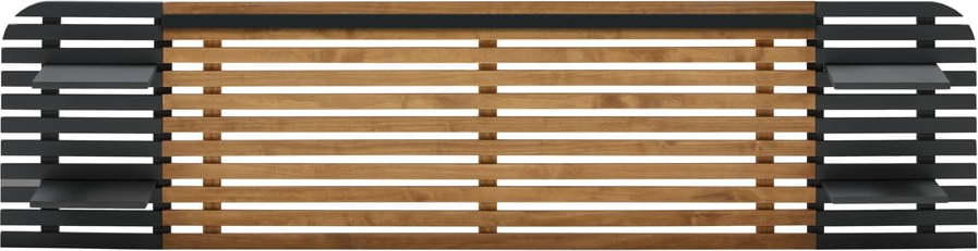 Černé/přírodní čelo postele z borovicového dřeva 240x62 cm Dimas – Marckeric Marckeric