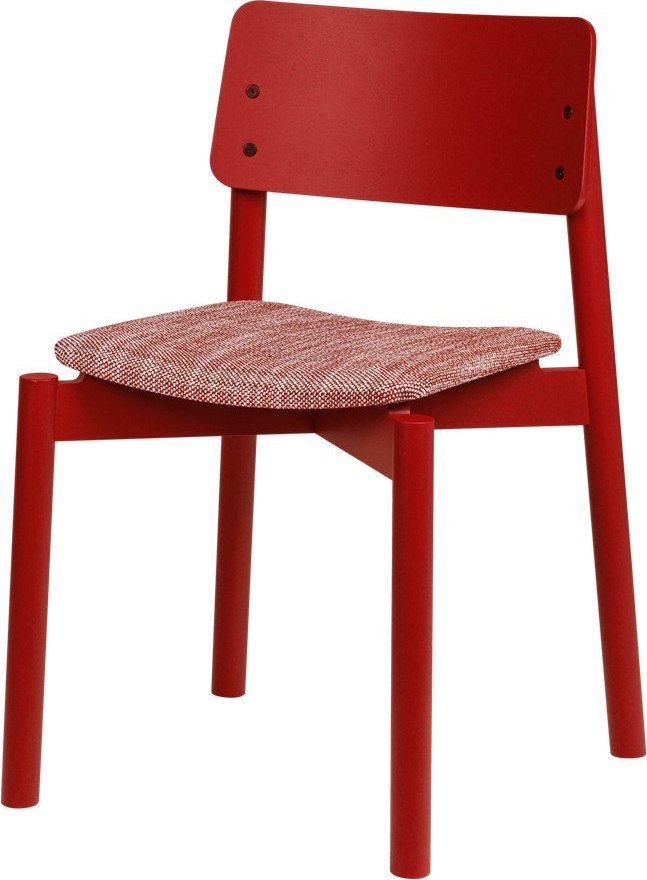 Červená stohovatelná jídelní židle Wem – noo.ma NOO.MA