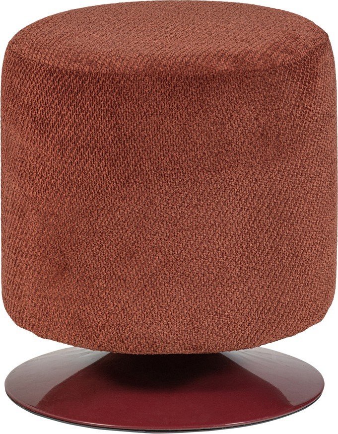 Červený taburet z textilie bouclé Islen – WOOOD WOOOD