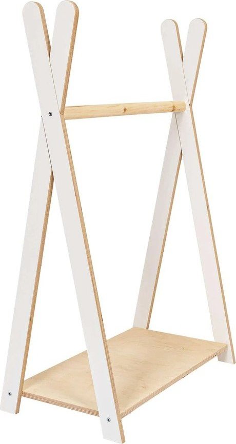 Bílý/v přírodní barvě dětský věšák v dekoru borovice 60x97 cm Montessori – Meowbaby MeowBaby