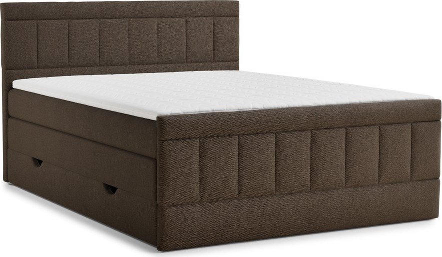 Hnědá boxspring postel s úložným prostorem 160x200 cm Caya – Maison de Rêve Maison de Reve