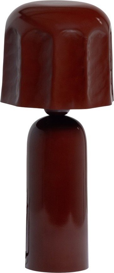 Hnědá kovová stolní lampa (výška 39 cm) Lumira – WOOOD WOOOD