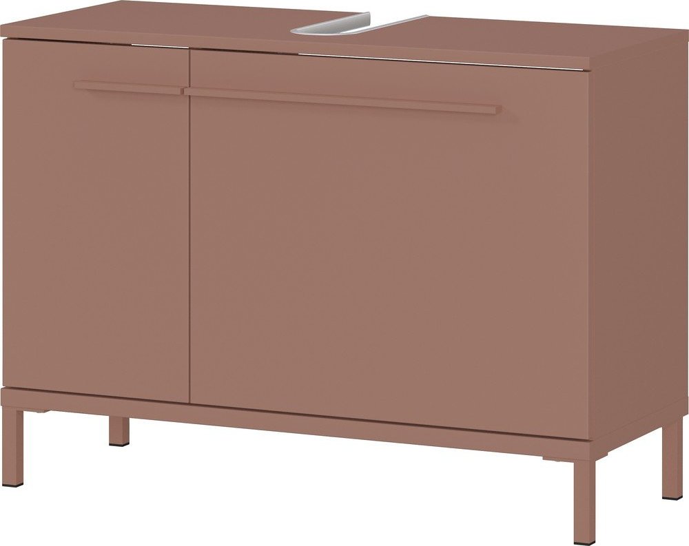 Hnědá matná skříňka pod umyvadlo 80x59 cm Laurino – Germania Germania