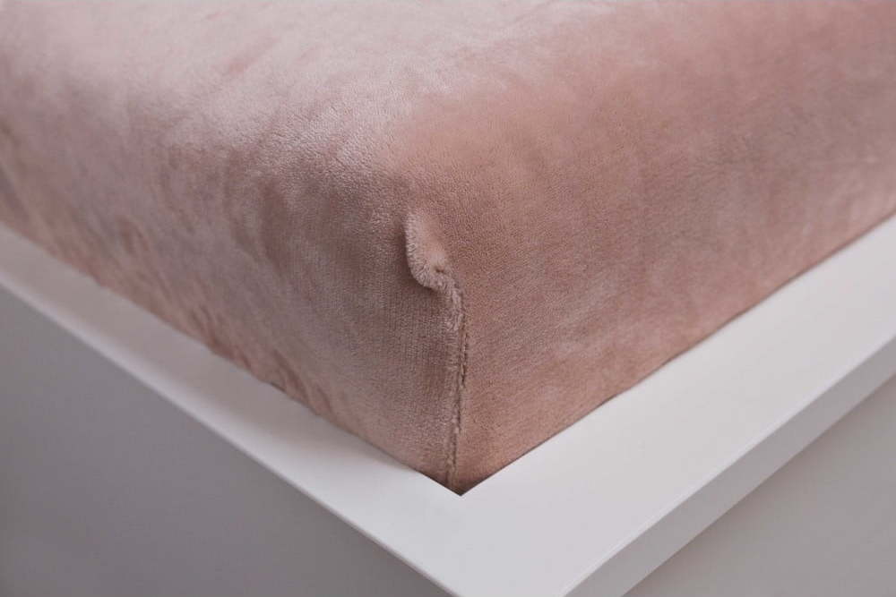 Hnědé napínací prostěradlo z mikroflanelu 90x200 cm – Jerry Fabrics Jerry Fabrics