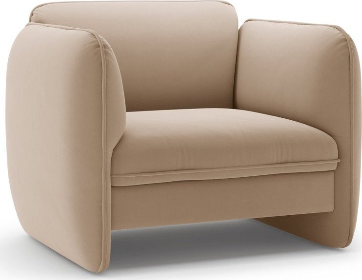 Hnědé sametové křeslo Georgia – Micadoni Micadoni