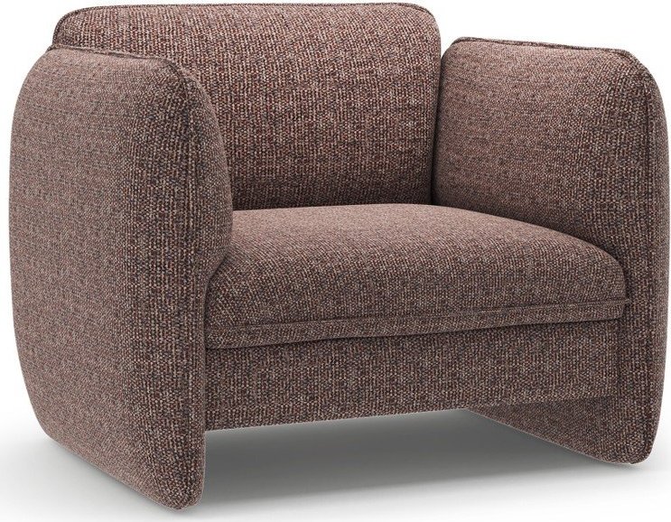 Hnědé žinylkové křeslo Georgia – Micadoni Micadoni