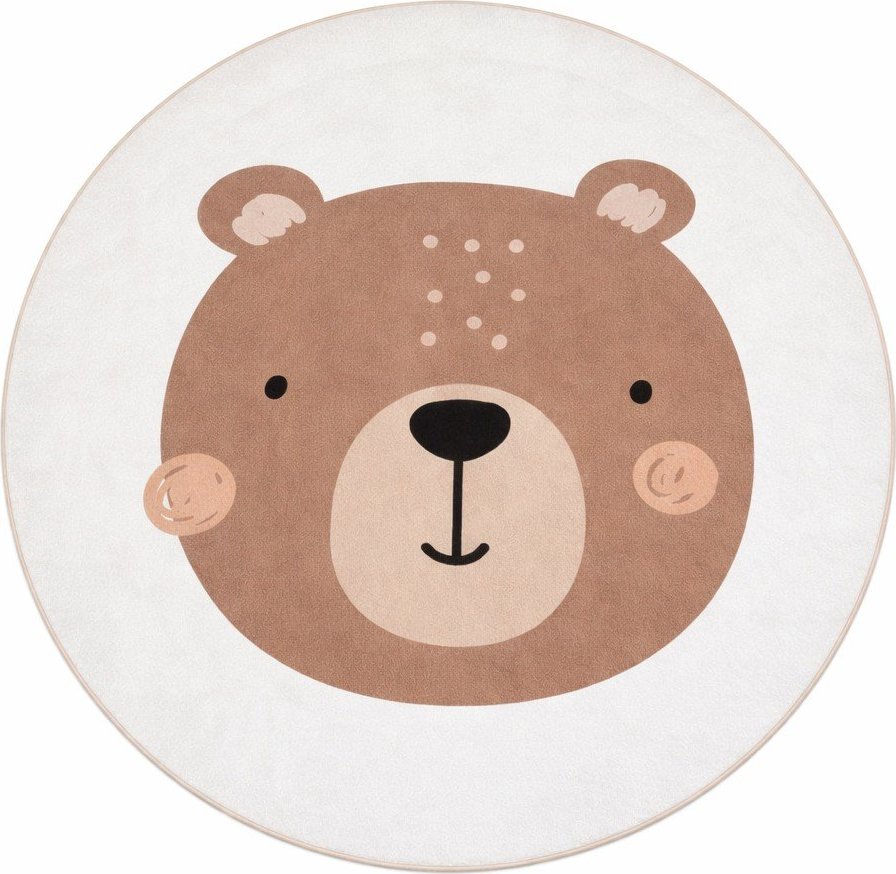 Hnědý/krémový pratelný dětský koberec ø120 cm Teddy Bear – Mila Home Mila Home