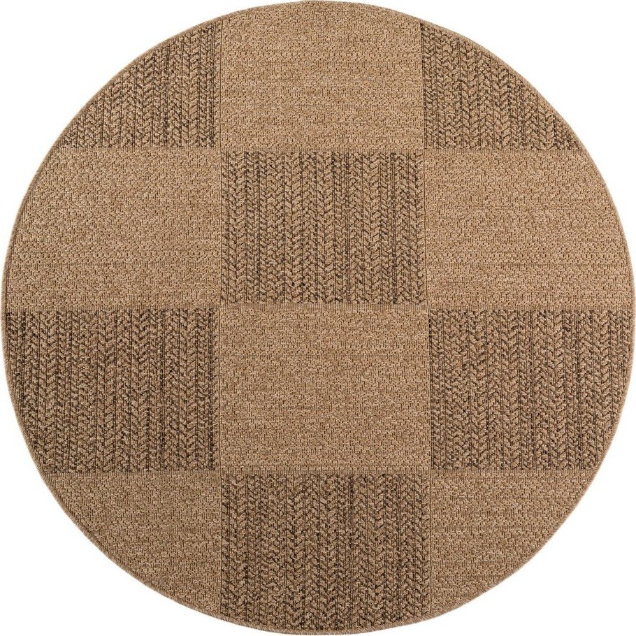 Hnědý kulatý vnitřní a venkovní koberec ø 120 cm Timber 1405 – Ayyildiz Carpets Ayyildiz Carpets