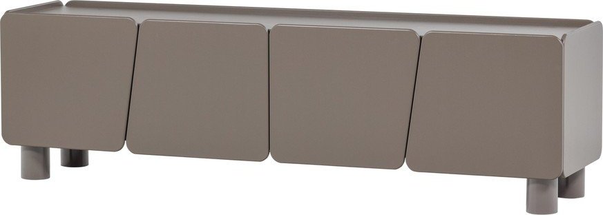 Hnědý TV stolek z borovicového dřeva 200x58x45 cm Root – WOOOD WOOOD