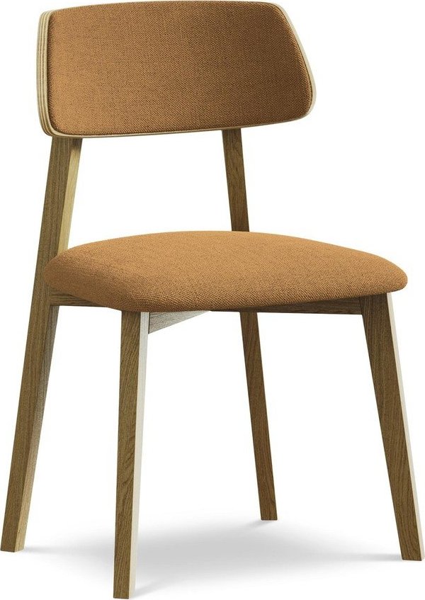 Jídelní židle z masivního dřeva v terakotové barvě Niu – Makamii Makamii