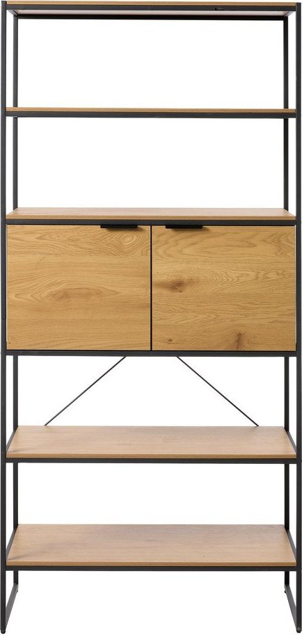 Knihovna v dekoru dubu v přírodní barvě 90x190x40 cm Cesura – Unique Furniture Unique Furniture