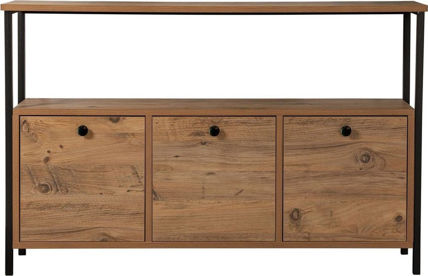 Konzolový stolek v dekoru borovice v přírodní barvě 29