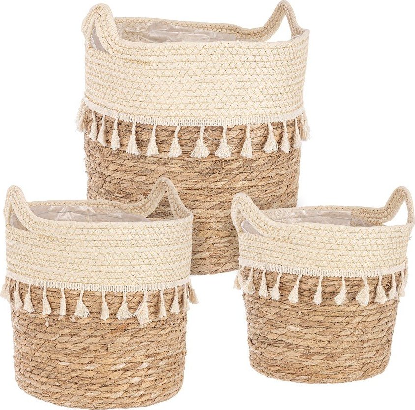 Košíky v sadě 3 ks z mořské trávy ø 32x35 cm Bridget – Yes Everyday Yes Everyday