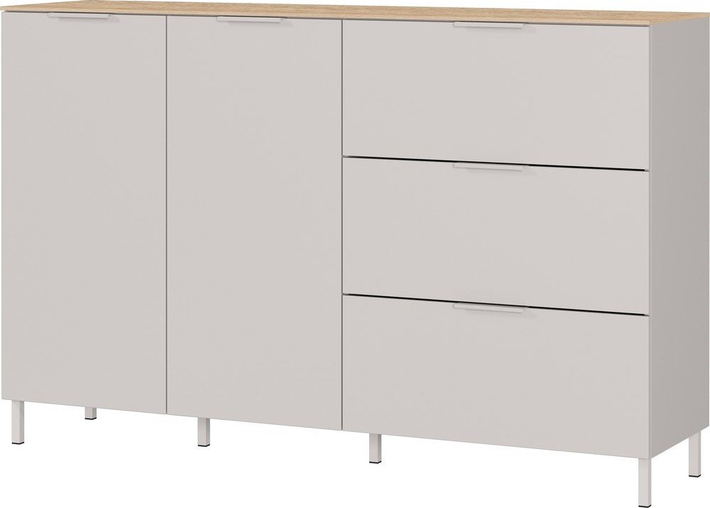 Krémová matná komoda 151x98x40 cm Savoca – Germania Germania