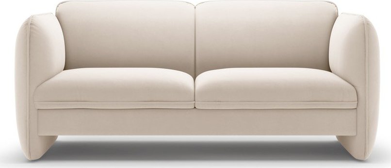 Krémová sametová pohovka 168 cm Georgia – Micadoni Micadoni