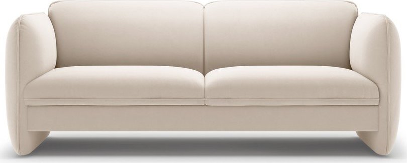 Krémová sametová pohovka 204 cm Georgia – Micadoni Micadoni