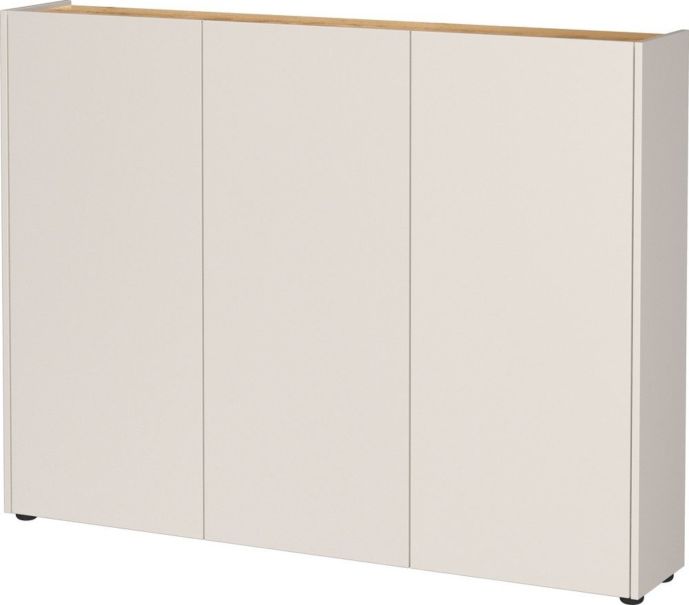 Krémová skříňka v dekoru dubu 138x105x25 cm Libbiano – Germania Germania