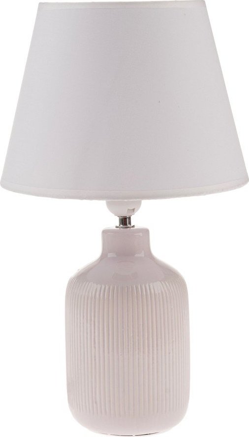 Krémová stolní lampa s textilním stínidlem (výška 41 cm) – Dakls Dakls