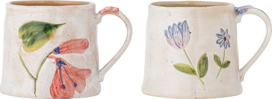 Krémové keramické hrnky v sadě 2 ks 430 ml Camilla – Bloomingville Bloomingville