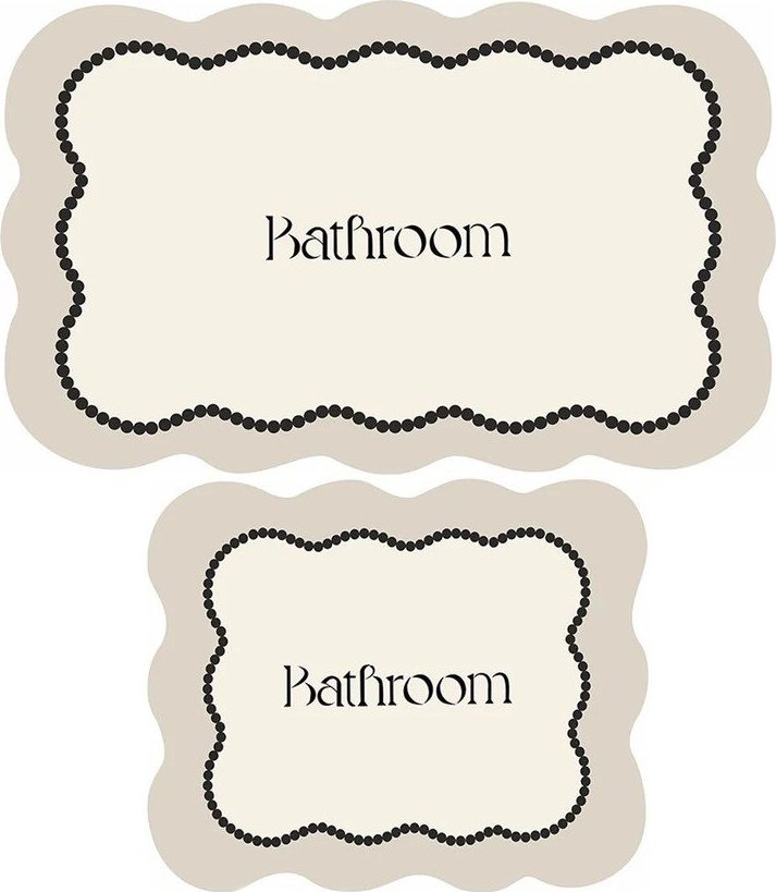 Krémové koupelnové předložky v sadě 2 ks 60x100 cm Bounde – Foutastic Foutastic