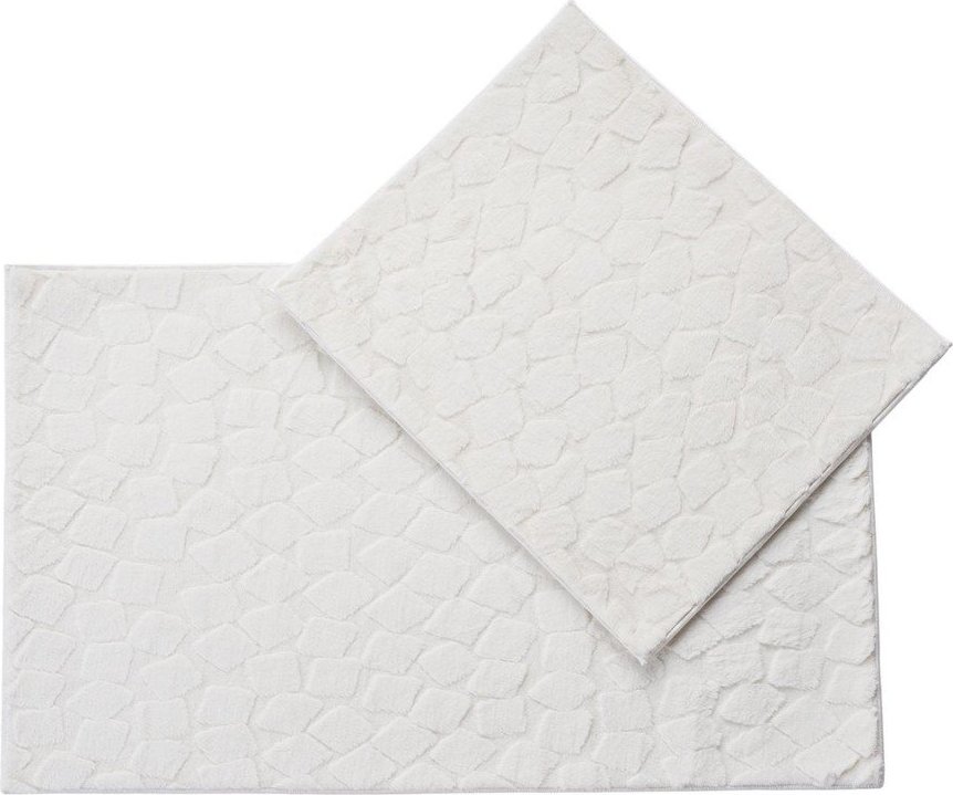 Krémové koupelnové předložky v sadě 2 ks 60x100 cm Rabbit – Foutastic Foutastic