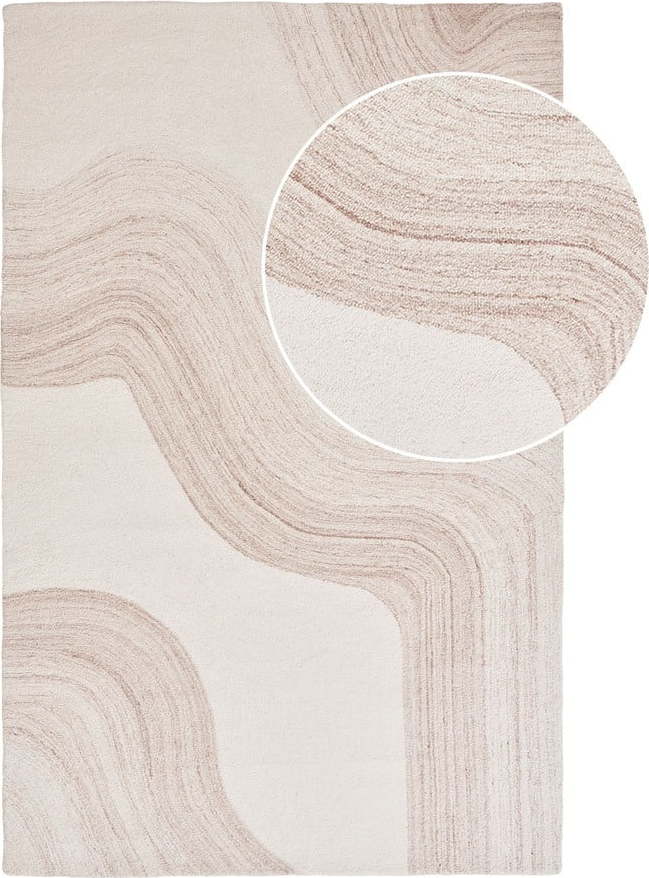 Krémový ručně tkaný vlněný koberec 200x300 cm Surat - II. jakost – House Nordic House Nordic