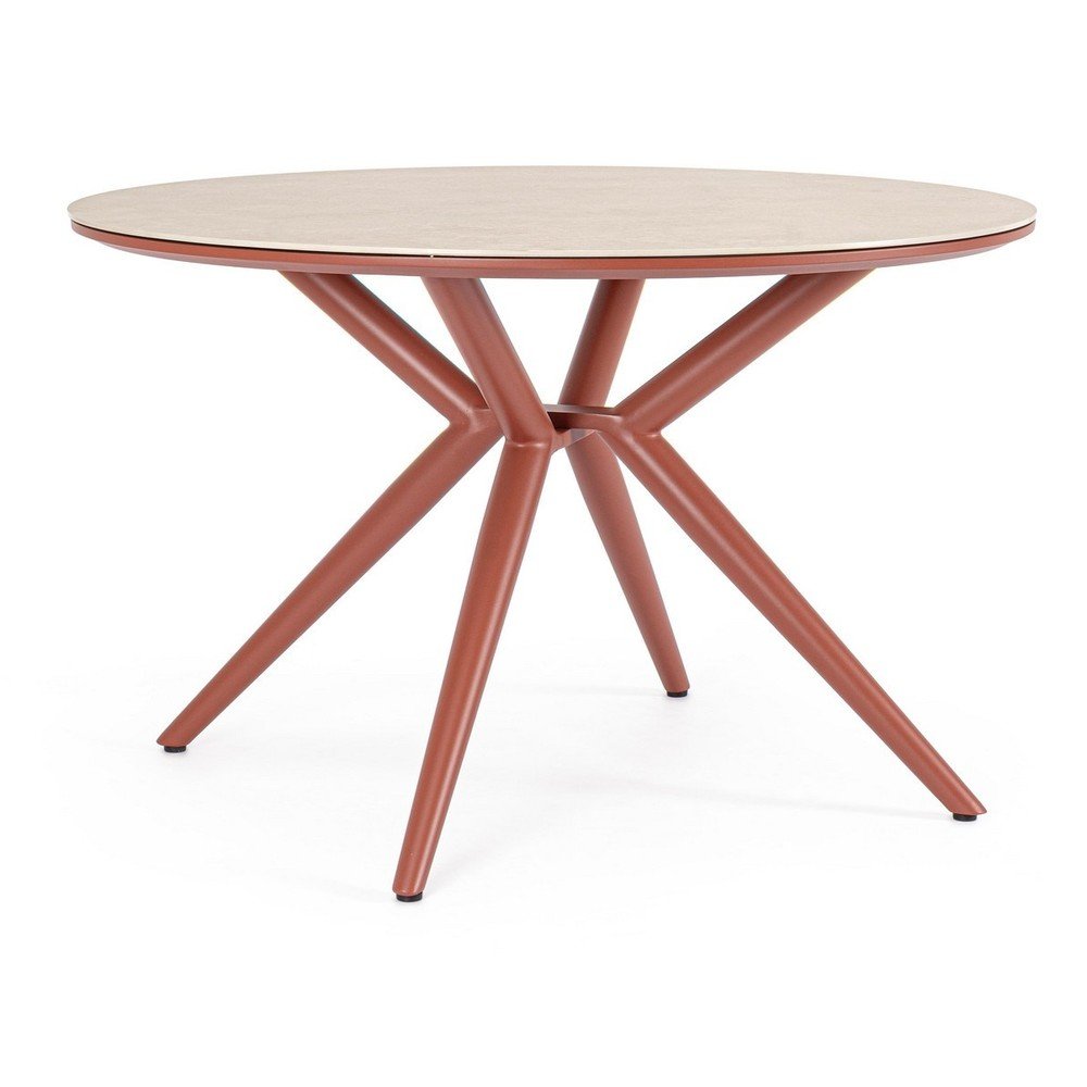 Kulatý zahradní jídelní stůl s deskou z kamene ø 120 cm Cabas – Bizzotto Bizzotto