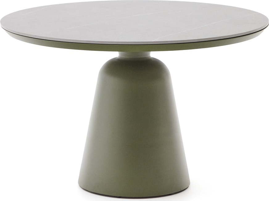Kulatý zahradní jídelní stůl s keramickou deskou ø 120 cm Tudons – Kave Home Kave Home