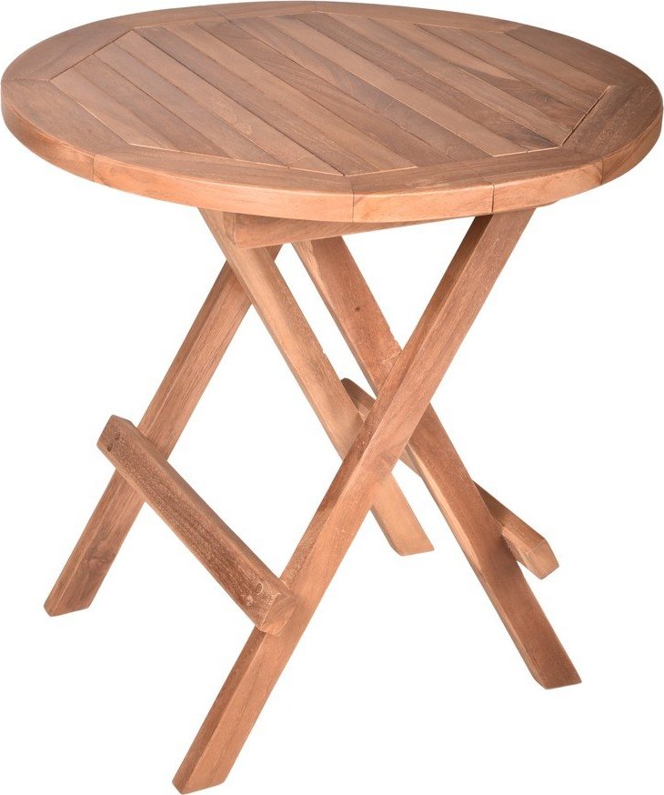 Kulatý zahradní odkládací stolek z teakového dřeva ø 50 cm Mitan – Garden Pleasure Garden Pleasure