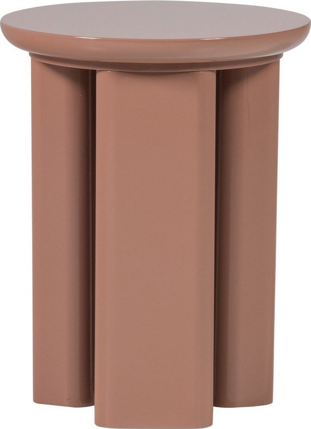 Lesklý kulatý odkládací stolek ø 40 cm Orivo – WOOOD WOOOD