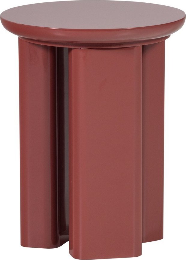 Lesklý kulatý odkládací stolek ø 40 cm Orivo – WOOOD WOOOD