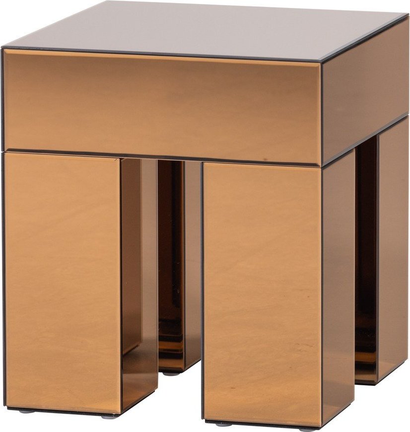 Lesklý odkládací stolek 45x45 cm Mirrox – WOOOD WOOOD