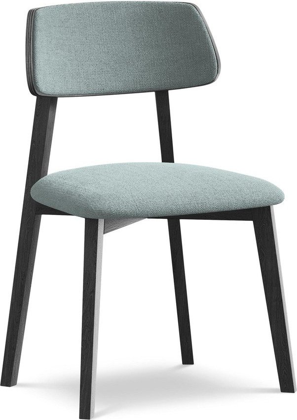 Modrá jídelní židle z masivního dřeva Niu – Makamii Makamii