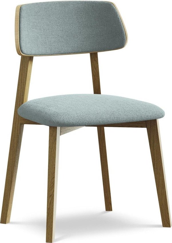 Modrá jídelní židle z masivního dřeva Niu – Makamii Makamii