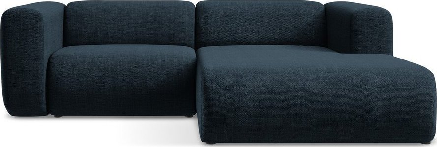 Modrá rohová pohovka (pravý roh/s lenoškou) Ekahi – Makamii Makamii