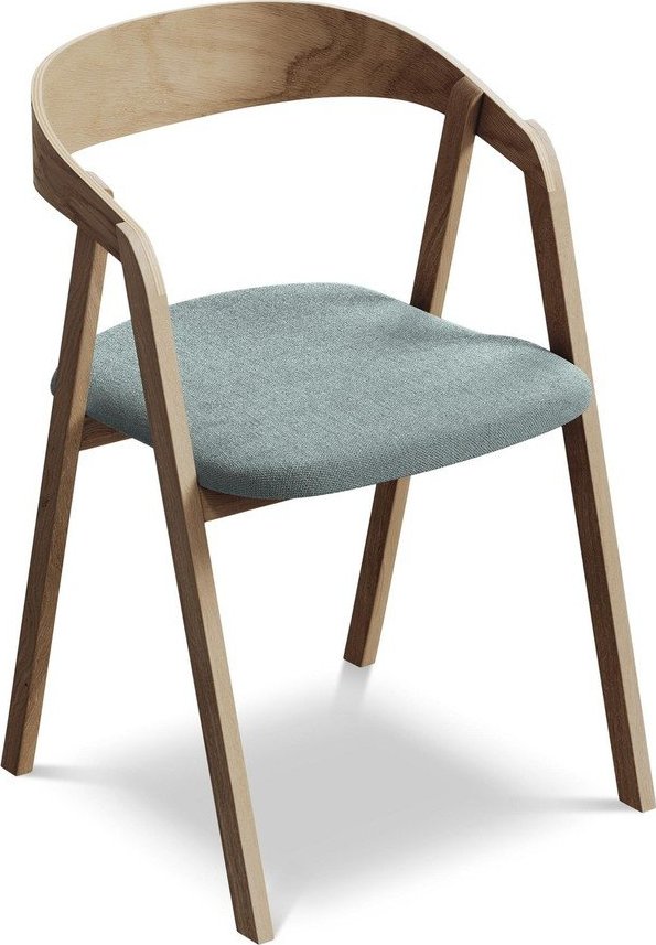 Modré jídelní křeslo z masivního dřeva Erika – Makamii Makamii