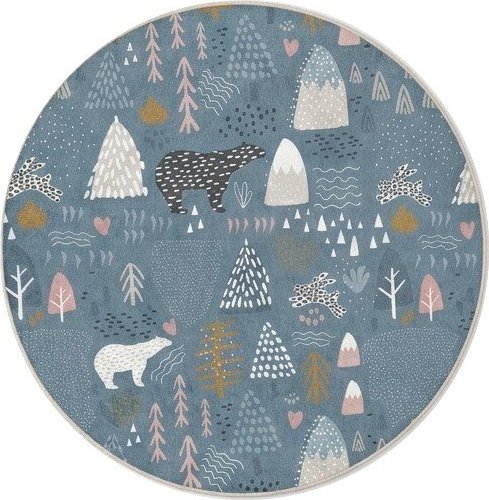 Modrý pratelný dětský koberec ø150 cm Forest Land – Mila Home Mila Home