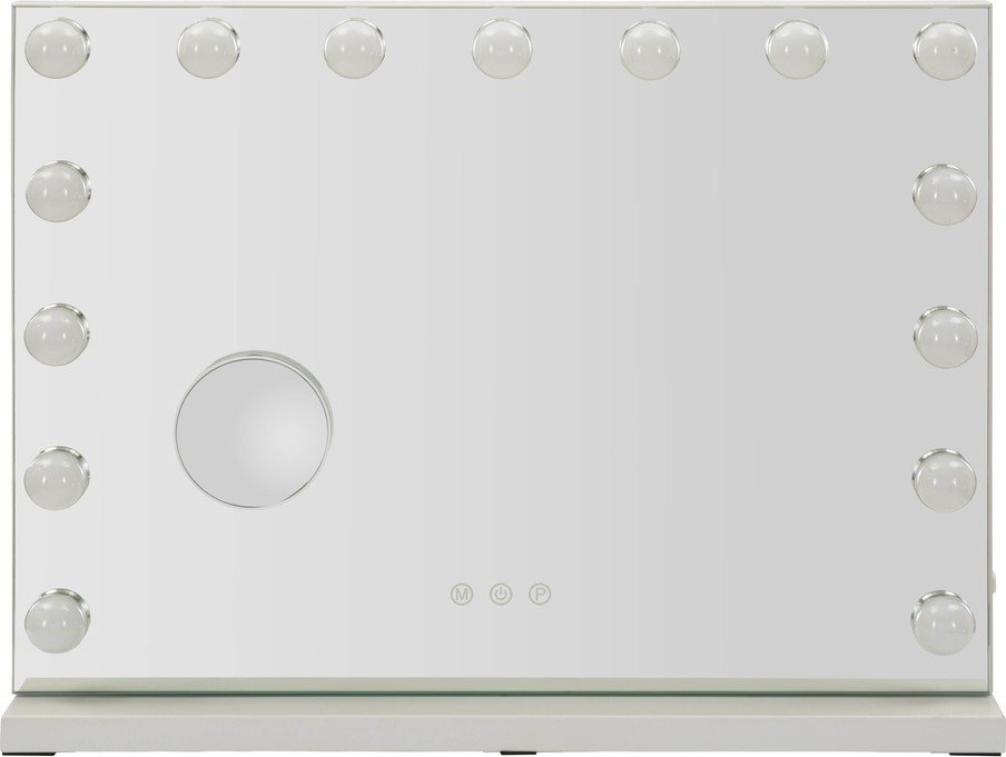 Nástěnné zrcadlo s osvětlením/s poličkou 55x43 cm Hollywood – Mauro Ferretti Mauro Ferretti