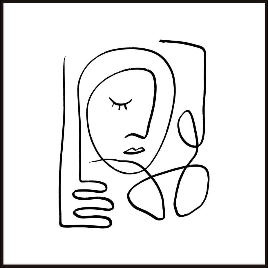 Obraz 50x50 cm Linear Face – Styler Styler