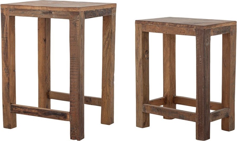 Odkládací stolky v sadě 2 ks z recyklovaného dřeva 40x36 cm Galen – Bloomingville Bloomingville