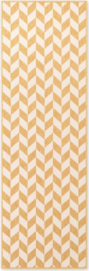 Okrově žlutý/krémový vnitřní a venkovní běhoun 80x200 cm Haringey Terrick – Ted Baker Ted Baker