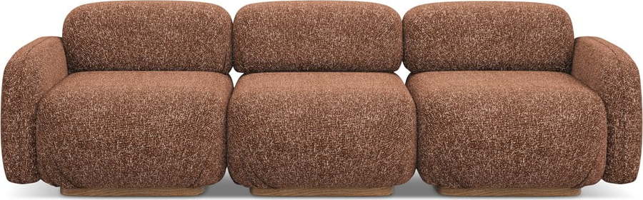 Oranžová/hnědá modulární pohovka 270 cm Ailani – Makamii Makamii