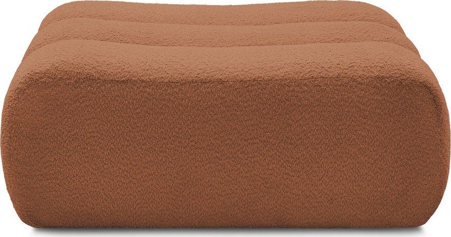 Oranžová podnožka z textilie bouclé Azra – Bobochic Paris Bobochic Paris