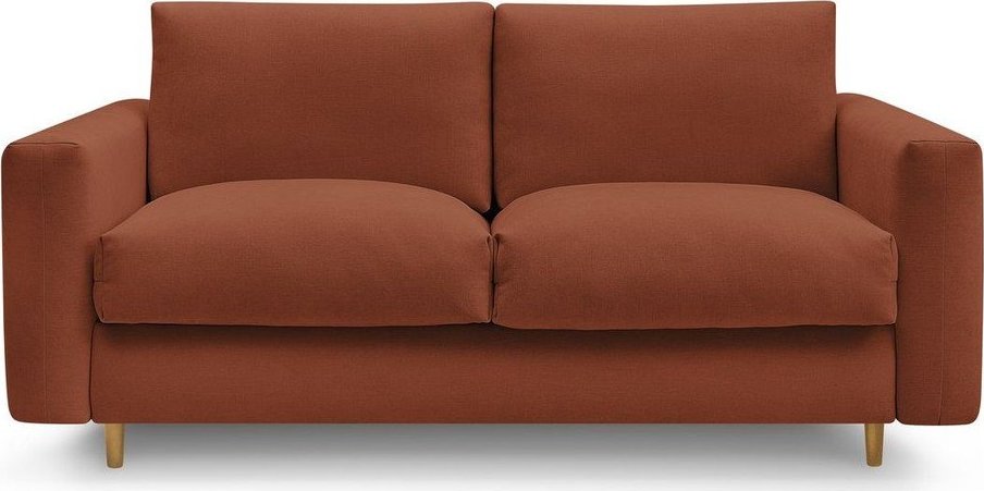 Oranžová pohovka na každodenní spaní/rozkládací 220 cm Cocoone – Bobochic Paris Bobochic Paris