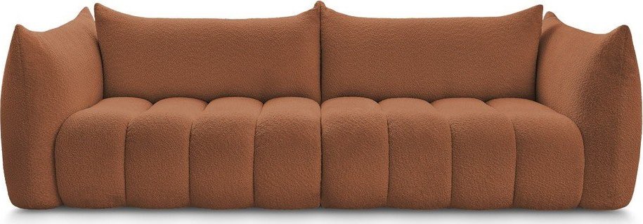 Oranžová pohovka z textilie bouclé 286 cm Azra – Bobochic Paris Bobochic Paris